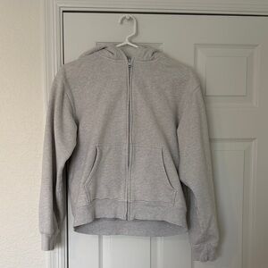 TNA Light Gray Sweatshirt Sleeve